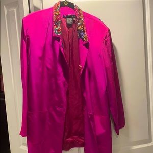 Vintage pink jeweled blazer